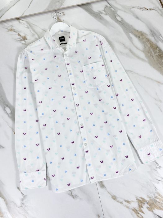 Чоловіча рубашка Hugo Boss monogram мужская