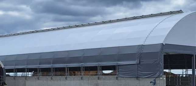 Oryginalne HaleNaBale.pl pod bydło 16x30 wietrz. boczne i kalenicowe