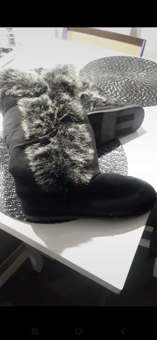 Kozaki  Atmosfere ocieplane czarne futerkiem roz 40