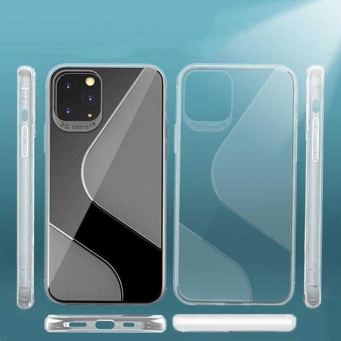 S-Case elastyczne etui pokrowiec iPhone 12 Pro niebieski