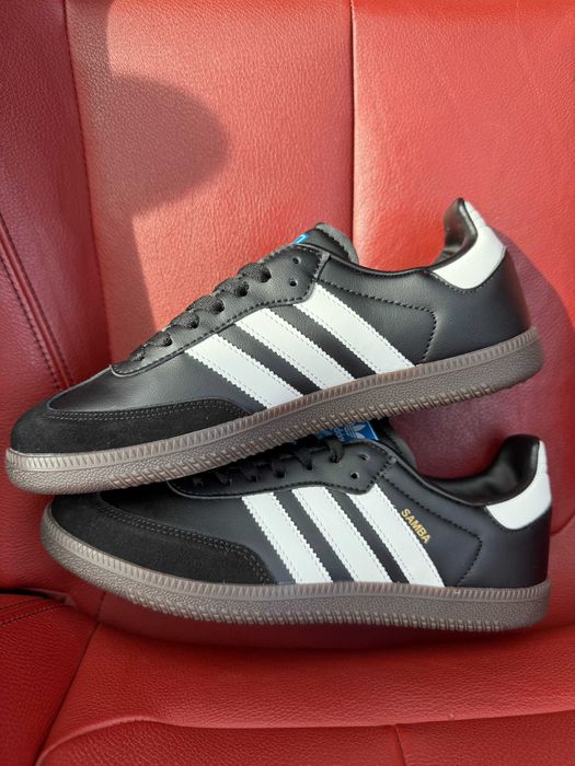 (БЕЗ ПЕРЕДОПЛАТИ) Adidas Samba OG Black White адідас самба чорні з білим