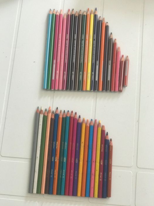 Lápis de cor aguarela Giotto e Evolution Bic