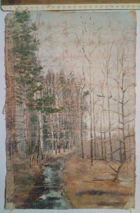 Картина маслом осень 18в