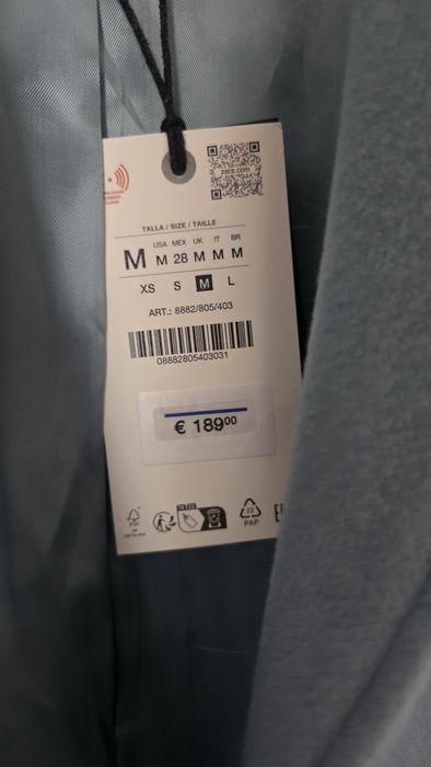 Розкішне пальто ZARA з італійської вовни