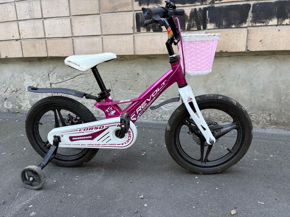 Велосипед CORSO для дівчинки 16 радіус кллес.