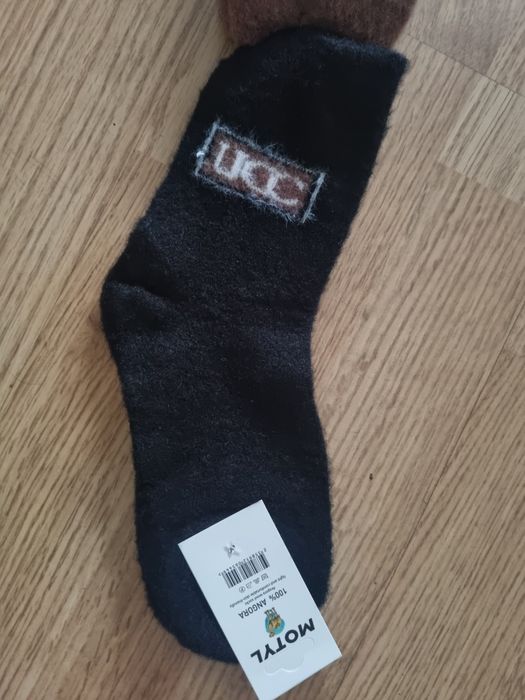 Motyl UGG skarpety damskie 35-38 czarne skarpetki angora