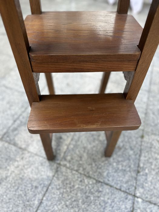 Krzeselko do karmienia dziecka drewniane dąb recznie wykonane