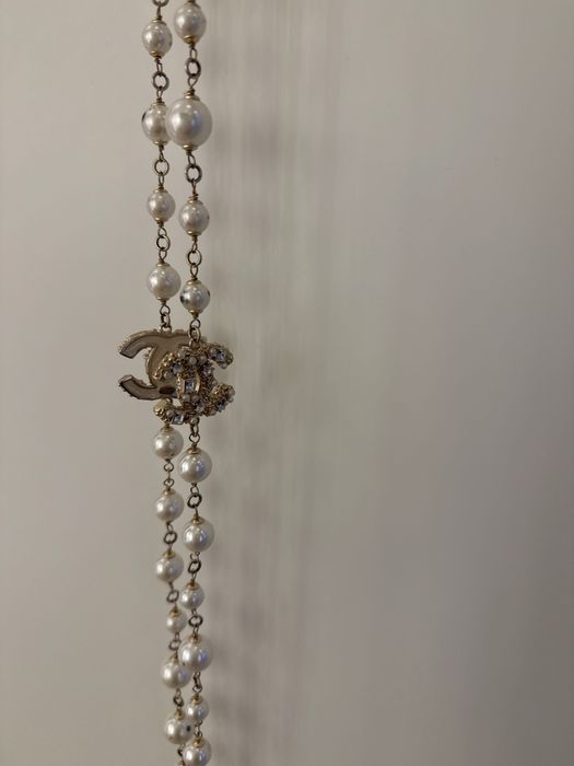 Korale perły chanel 2x