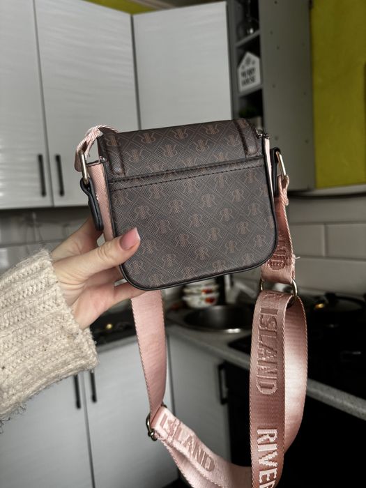 Сумка коричнева маленька крос боді