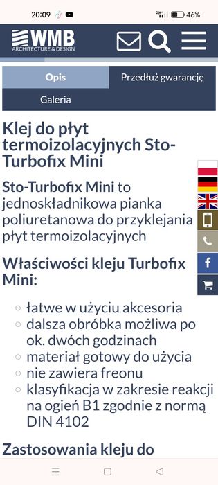 Klej do płyt termoizolacyjnych