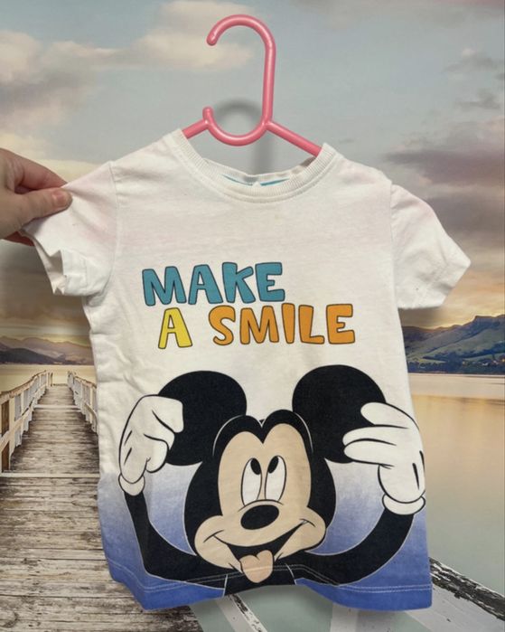Koszulka T-shirt krótki rękaw Myszka Miki dla chłopca 92