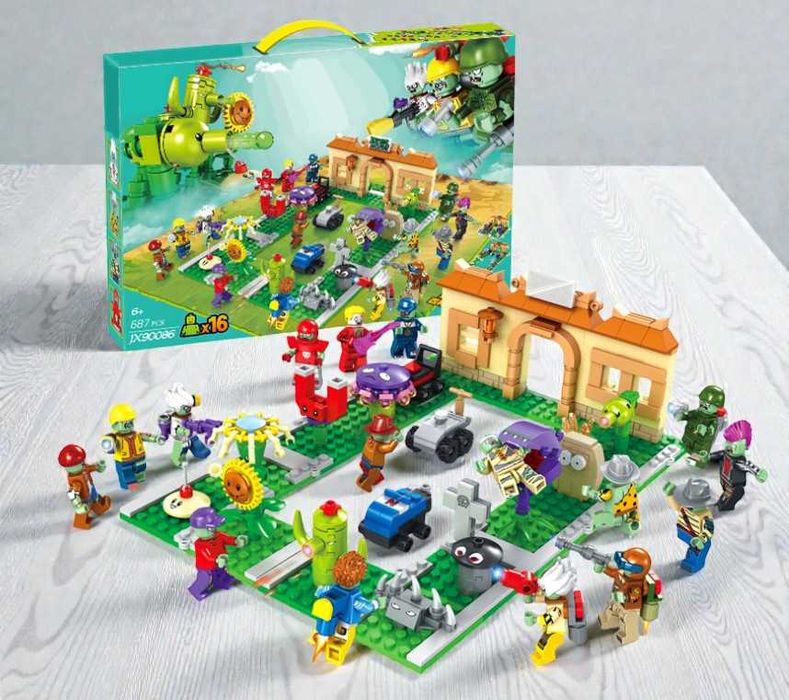 Дитячий конструктор Рослини Проти Зомбі Plants vs Zombies фігурки