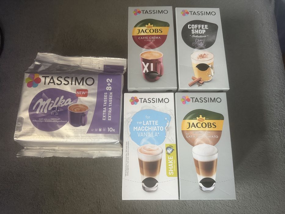 Kapsułki Tassimo zestaw Jacobs Milka Chai Latte Macchiato Vanilla