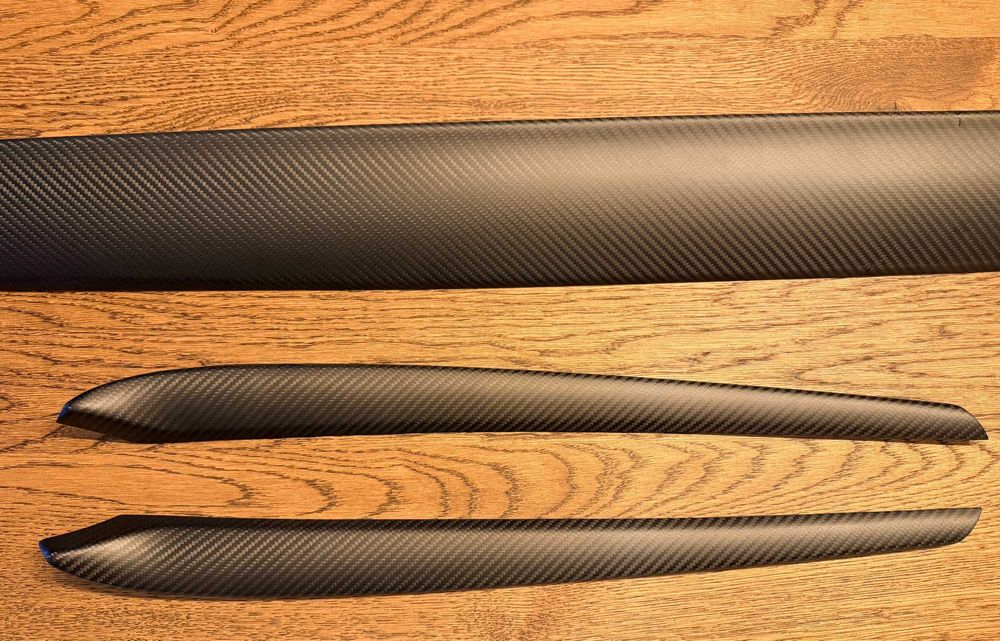 Capas de tablier e portas em carbono real para Tesla 3 e Y