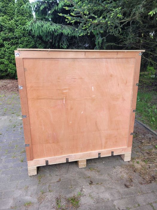 Skrzynia drewniana paka pojemnik na zboże ogrodowa transportowa sklajk