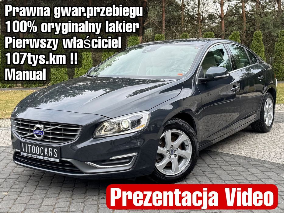 Volvo S60 2.0d*prawna gwar.przebiegu*manual*skóra*I wł*opłaty*