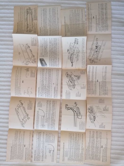 Instruções da MARKLIN HO. antigos 4918, 5117, 7197, 7198