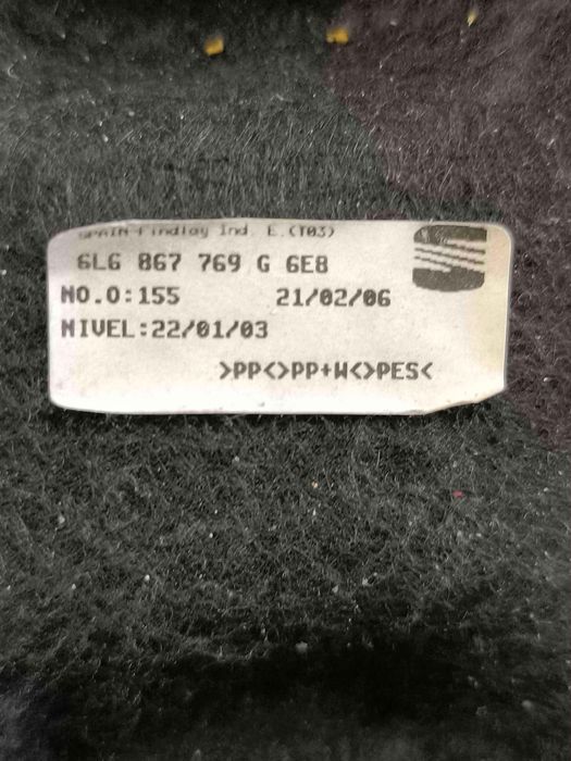 Chapeleira / Tampo da Mala 6L6867769G - SEAT IBIZA III