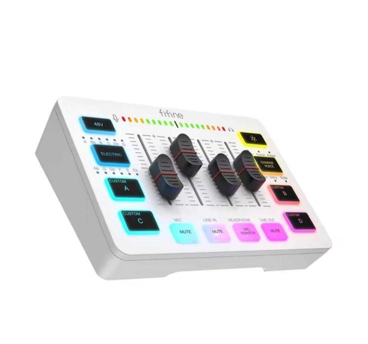 Ігровий аудіо мікшер FIFINE AMPLIGAME SC3 Black White нові