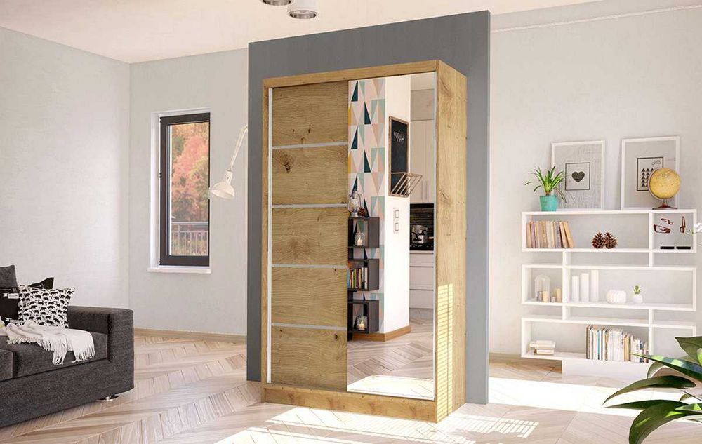Szafa przesuwna AURELIA 3 szerokość 100cm Front Lustro