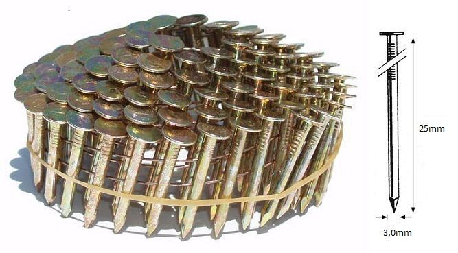 Гвоздь кровельный барабанный рифленый 25 мм