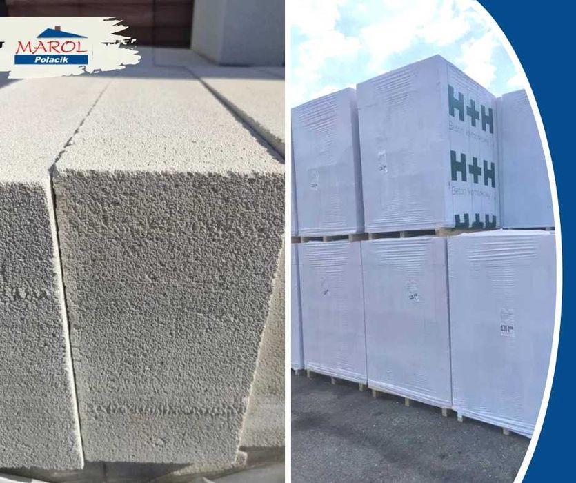 Bloczek komórkowy pustak 12x24x59cm H+H  gazobeton szybka dostawa hds