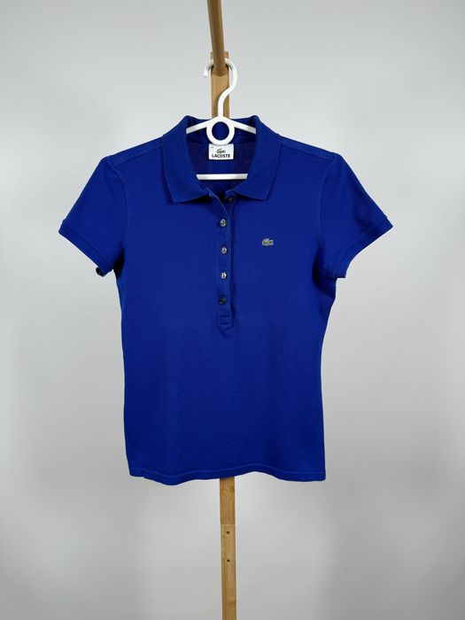 Lacoste t-shirt niebieska koszulka polo M