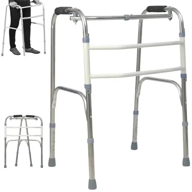 Ходунки для дорослих та інвалідів крокуючi, складані, сталеві