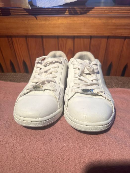 Bialy sneakersy Lacoste unisex