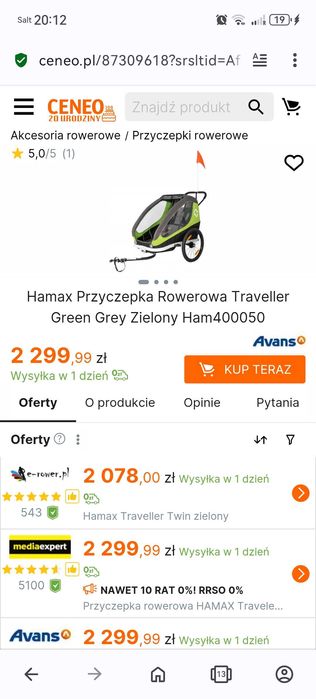 Nowa przyczepka rowerowa Hamax Twin traveller