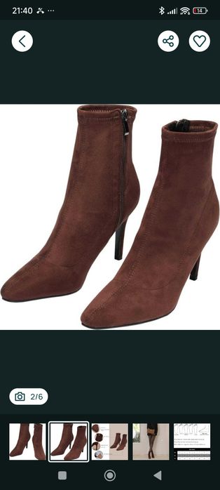 Botki buty damskie zamszowe 39