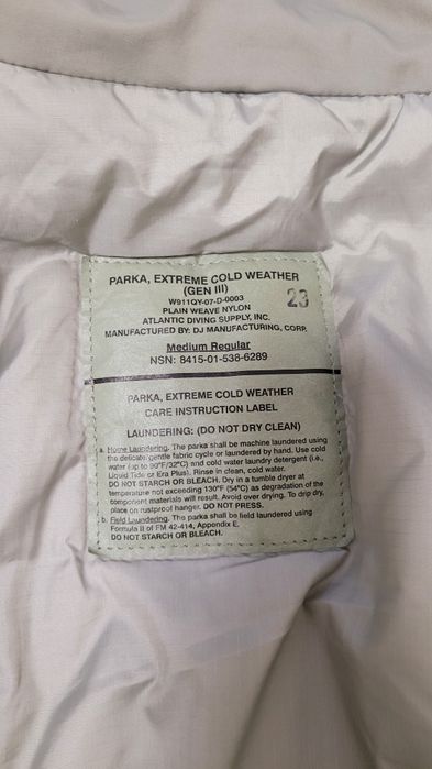 Зимовий комплект ECWCS Level 7 Gen III U.S. Army, M Regular США