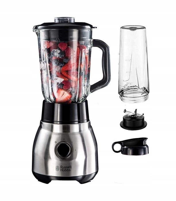 Blender kielichowy szklany Russell Hobbs+ bidon