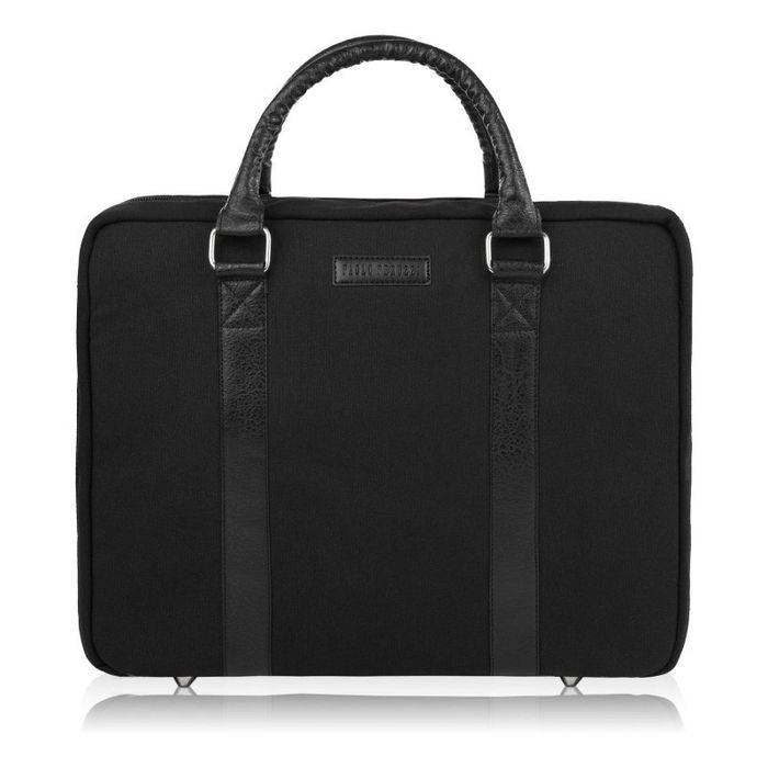 torba męska na ramię lub do ręki wegańska do pracy na laptopa czarna