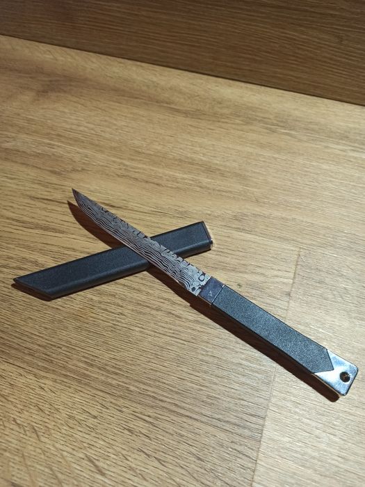 Кухонный нож с ножнами дамасская сталь, для мяса или фруктов