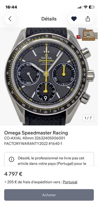 relógio omega speedmaster racing
