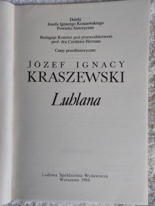 Józef Ignacy Kraszewski  Lublana