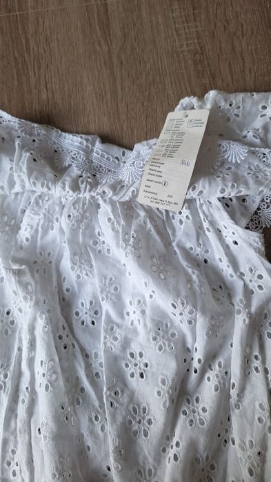 Bluzka biała batyst haft 140/146 Rosantex