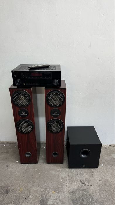Aplituner Pioneer vsx-520, kolumny, subwoofer jbl tlx sub 125