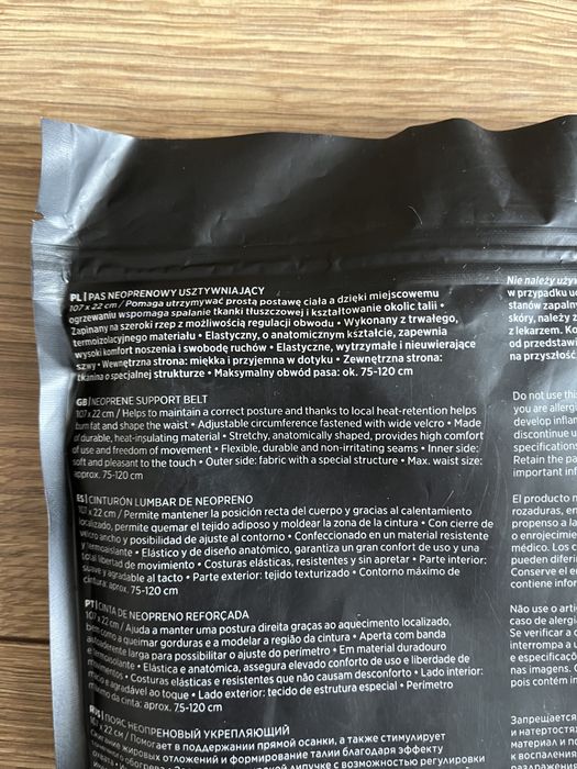 Pas neoprenowy usztywniający