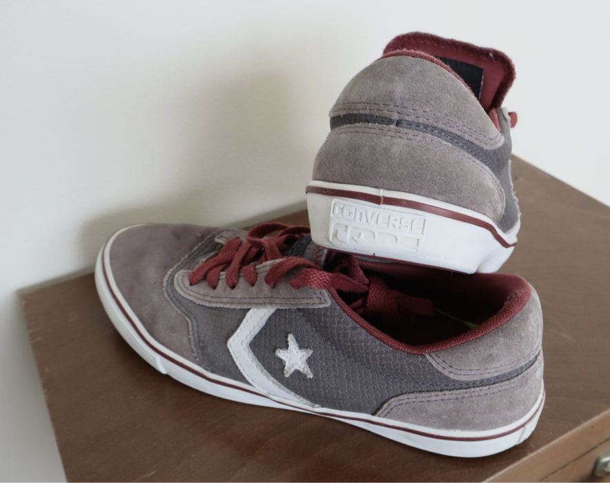 Ténis Converse Cons Trapasso Pro II Grey/Red Suede Camurça