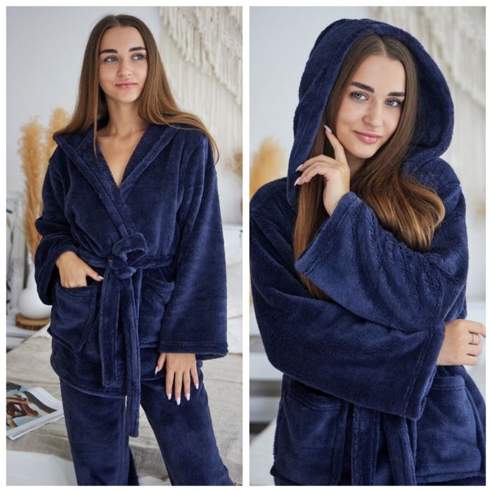 Теплий пухнастий костюм двійка