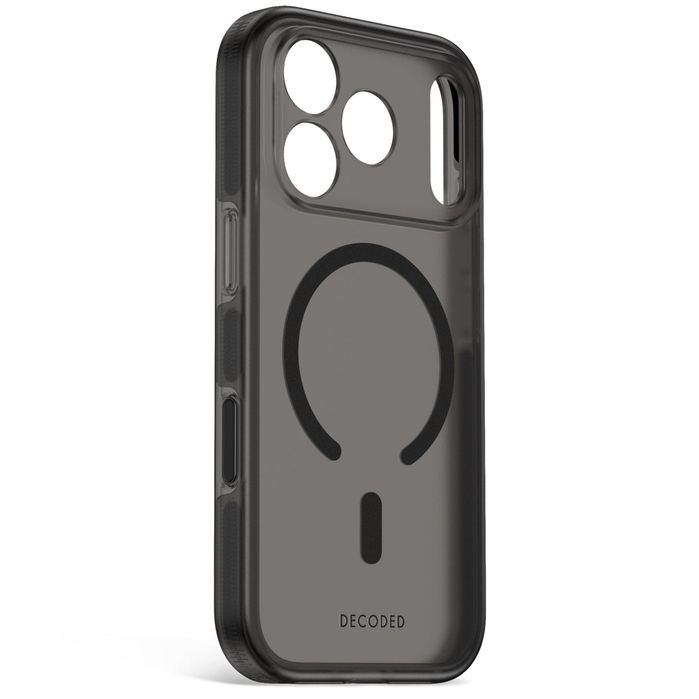 Decoded droptec transparent backcover - etui do iphone 18 pro max / 17 pro max kompatybilne z magsafe (frosted czarny)