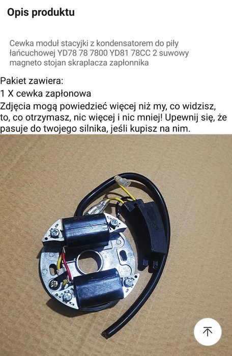 Cewka zapłonowa do piły Stihl dolpima stare modele