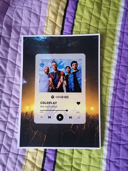 Placa Spotify + led + mapa das estrelas (presente natal)