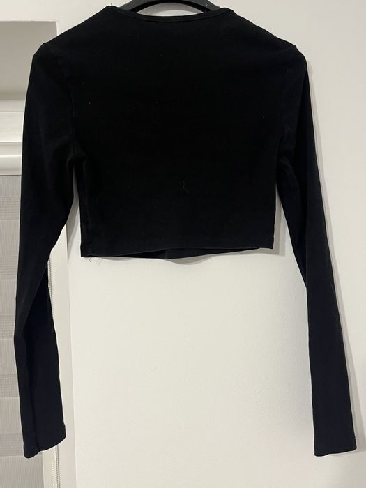 czarny crop top SHEIN - rozmiar XS /34