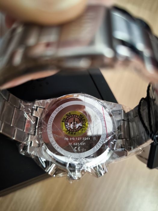 Vendo relógio Hugo Boss original bracelete prateada e mostrador azul