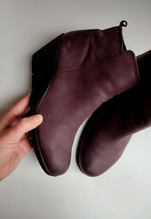 Botki na koturnie rozmiar 38 ECCO skóra naturalna