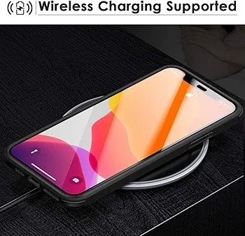 Etui iPhone XR, LOFTER, pełna ochrona, pancerne, 360°, czarne