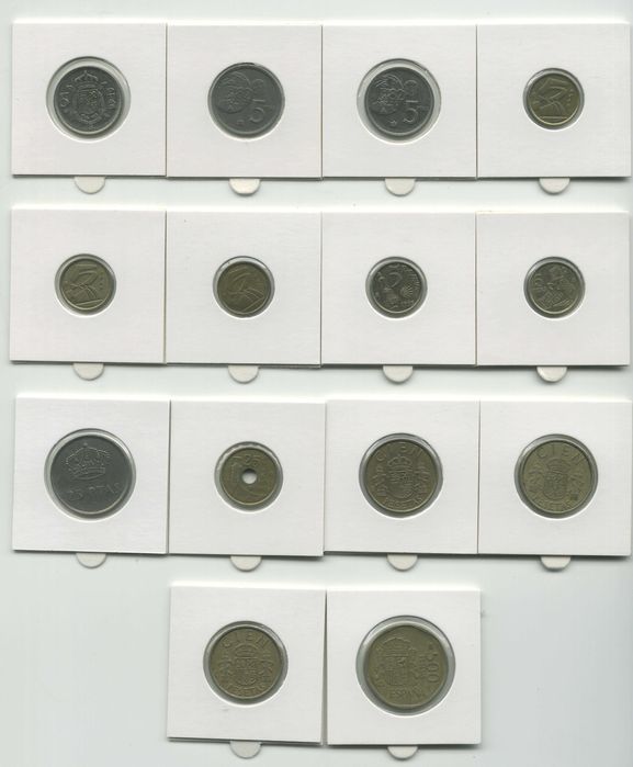 Coleção de (66) moedas - ESPANHA